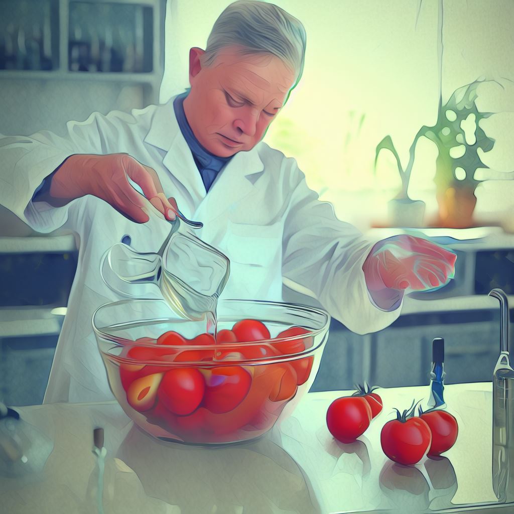 Dipping tomatoes in salt preservatives helps preserve them.